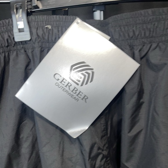 Gerber Outerwear Typhoon Rain Reversible Pants Size XL Black Waterproof NWT - Picture 5 of 11